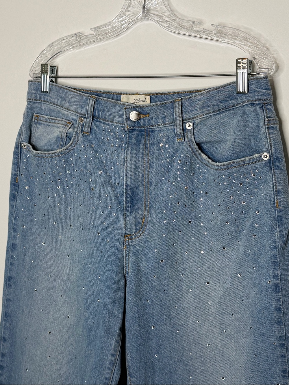 Universal Thread High Rise 90s Straight Rhinestone Jeans - Picture 8 of 13